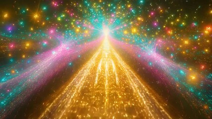 Wall Mural - vibrant colorful light trail creating a stunning visual display against a dark background at night