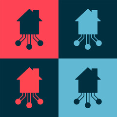 Wall Mural - pop art smart home icon isolated on color background. remote control. vector