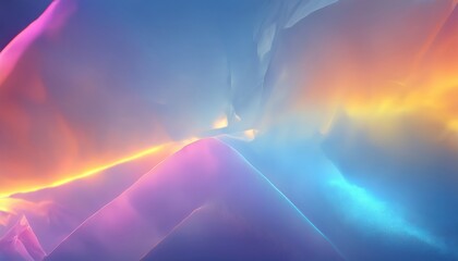 Poster -  abstract luminous gradient landscape with soft flowing peaks and radiant light transitions for web design, branding, digital print, and modern UI backgrounds
