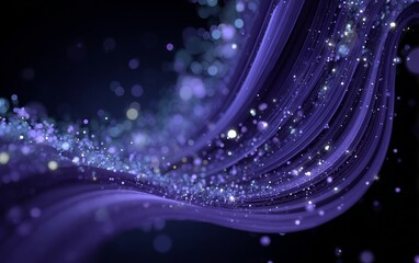 Wall Mural - a colorful wave of light with many small dots