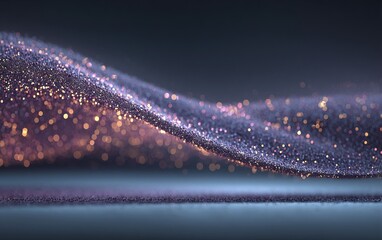 Wall Mural - a colorful wave of light with many small dots