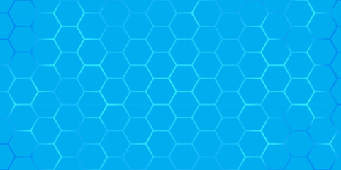 Wall Mural - abstract blue hexagon pattern background vector. abstract hexagonal grid texture in blue. modern blu