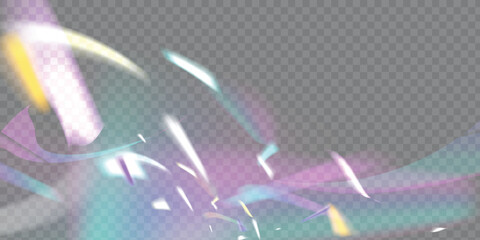 Poster - Rainbow reflection light prism effect on light background. Hologram glass dispersion, crystal flare leak shadow overlay. Vector illustration