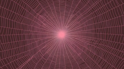 Pink Spiderweb Tunnel Abstract Background