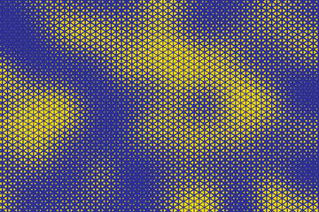 Leinwandbilder - abstract triangle halftone background. triangle vector abstract geometric background. Halftone triangular retro 80s pattern. Minimal style retro dynamic wallpaper.