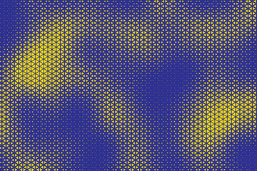 Leinwandbilder - abstract triangle halftone background. triangle vector abstract geometric background. Halftone triangular retro 80s pattern. Minimal style retro dynamic wallpaper.