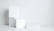 © men - White Cardboard Boxes on White Background