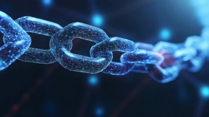 Wall Mural - chain with glowing background and red light shining through links creating a stunning visual effect
