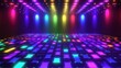 © Hasriani - Vibrant multicolored stage with illuminated floor and spotlights