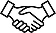 © mdanamulislamopu - Handshake line icon symbolizing a business agreement, partnership, and successful deal
