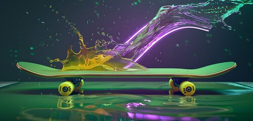 Wall Mural - skateboard, skate, skateboarding, board, background, sport, skating, street, extreme, youth, skatebo