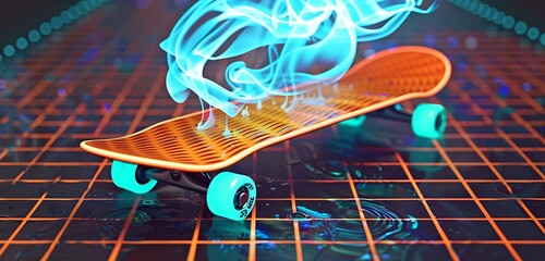 Wall Mural - skateboard, skate, skateboarding, board, background, sport, skating, street, extreme, youth, skatebo