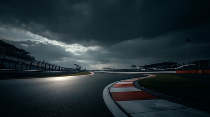 Aufkleber - Race track under dark clouds