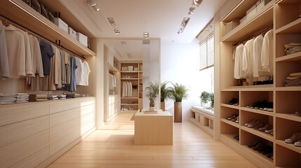 Poster - Modern design dressing room with walk in closet home interior design detail house beautiful background, home organize storage manage detail