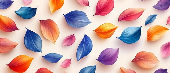 Wall Mural - Colorful leaves background