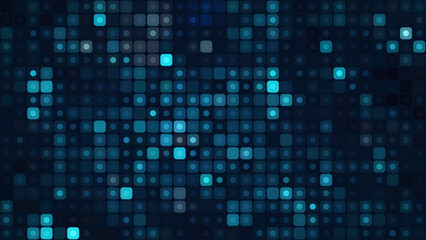 Aufkleber - abstract ai neural network background with glowing interconnected nodes and deep blue cyan digital circuits, futuristic cybernetic web with smooth soft lighting, concept of artificial intelligence