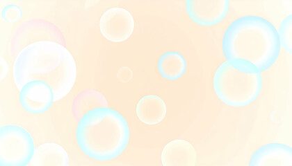 Wall Mural - pastel bubbles abstract background