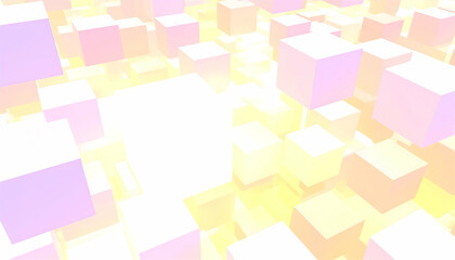 Wall Mural - pastel cubes abstract background 3d render