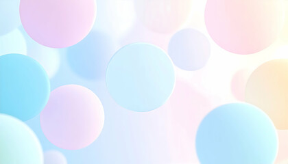 Wall Mural - pastel spheres abstract background