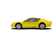 © Jakub Sisulak - A side profile of a vintage yellow sports car isolated on transparent backgroud
