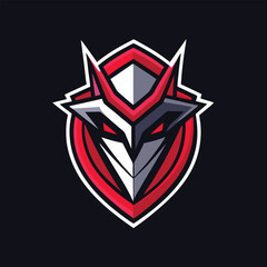 Aufkleber - Wolf head vector illustration with a fierce expression designed for logo and branding purposes in a dark background