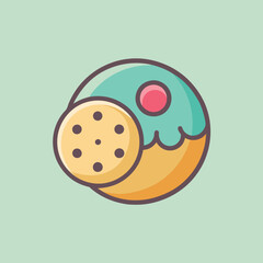 Poster - Delicious vector illustration of assorted cookies and pastries designed for bakery branding and culinary projects