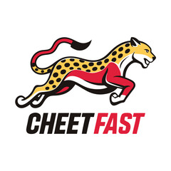 Aufkleber - Dynamic cheetah logo design showcasing speed and agility in a modern vector style for a swift delivery service company