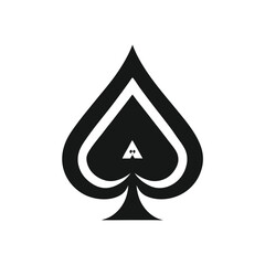 Poster - Modern geometric spade symbol design suitable for brand logos and illustrations in various contexts