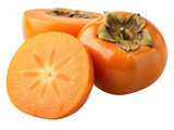 Persimmon fruit png fresh persimmon png tropical fruit png orange fruit png healthy snack png transparent background
