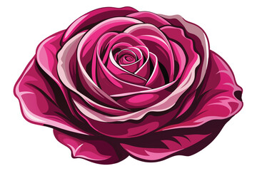 Poster - Elegant rose vector illustration with vibrant hues showcasing intricate petal details perfect for design projects and floral-themed artwork