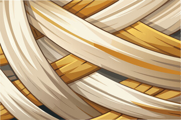 Poster - Stylized vector illustration of woven texture featuring intricate patterns in light-toned colors suitable for backgrounds and graphic design projects