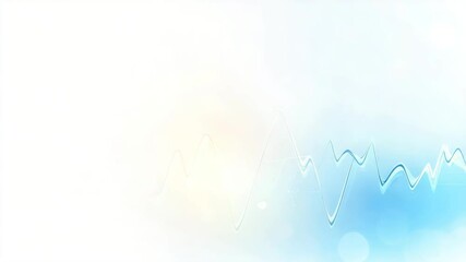 Aufkleber - Abstract medical background with soft human touch, glowing heart pulse line merging into digital health data, warm blue and white tones symbolizing care and innovation.