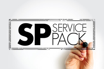 sp - service pack a collection of updates, fixes, or enhancements to a software program delivered in