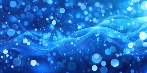 Abstract swirling blue bokeh