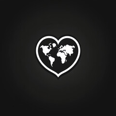 Wall Mural - minimalist wallpaper world map emblem center