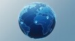 © Khadim - Digital globe with connection nodes in blue