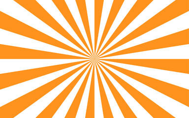 Poster - Abstract bold dynamic background with radial burst pattern. Thick, wavy orange rays spiraling vortex or starburst effect. Wavy shapes  fluid sense of motion and distortion, with retro and psychedelic 