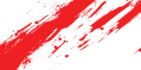 Aufkleber - Vector brush grunge texture Rough red scratches splatter grunge distressed background. Red grunge texture isolated background.