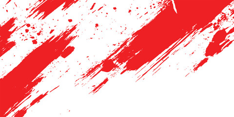 Aufkleber - Vector red grunge texture white transparent background. Vector abstract style red paintbrush design banner templates. 