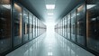 © THESUN - Modern data center servers room.
