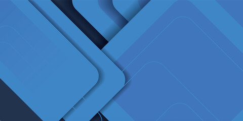 Wall Mural - abstract blue and gray triangle on dark color geometric design. eps10