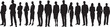 © Nizam - Business People Silhouettes – Professional Poses Vector on White Background