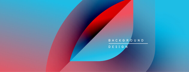 Fototapete - Abstract gradients blend, creating dynamic visual flow. Soft curves intersect, forming modern background design. Colors shift smoothly.