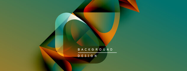 Leinwandbilder - Abstract fluid shapes, vibrant colors blend. Modern design element, suitable background texture. Minimalist aesthetic, dynamic composition.