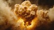 © Hasriana - Fiery explosion with billowing smoke and dust cloud