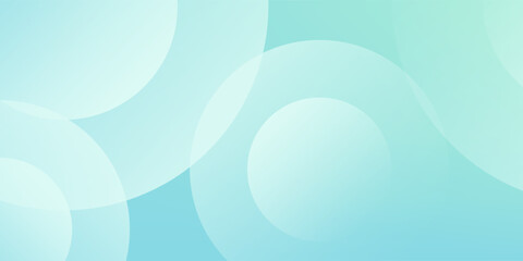 Wall Mural - minimalist banner background. green and blue gradations.circle geometric background. simple design. 