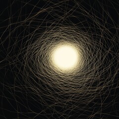 Wall Mural - a blurry image of a sun with a dark background