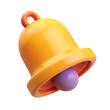 © image@58 - Cute orange bell cartoon icon png isolated on a white background