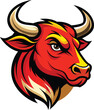 © adnan - Red Bull with horns mascot logo vector illustration