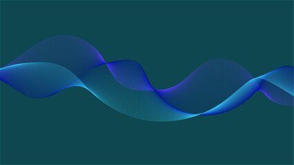 Wall Mural - gradient wave from blue to pink.
